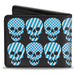 Bi-Fold Wallet - Checker & Stripe Skulls Black White Baby Blue Bi-Fold Wallets Buckle-Down   