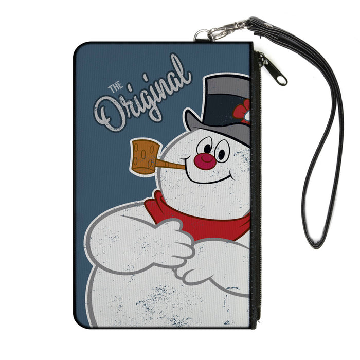Canvas Zipper Wallet - SMALL - Frosty the Snowman THE ORIGINAL Smiling Pose Blue Canvas Zipper Wallets Warner Bros. Holiday Movies   