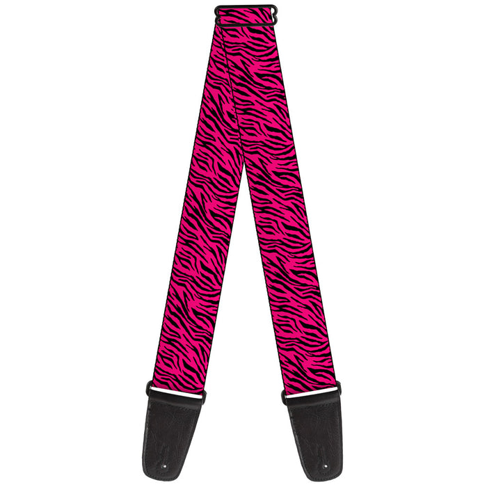 Guitar Strap - Zebra 2 Fuchsia Pink Guitar Straps Buckle-Down   