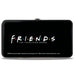 Hinged Wallet - Friends Season 2 6-Character Vivid Group Pose Red + FRIENDS THE TELEVISION SERIES Logo Black White Multi Color Hinged Wallets Friends   