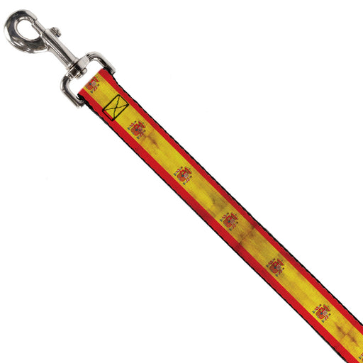 Dog Leash - Spain Flag Continuous Vintage Dog Leashes Buckle-Down   