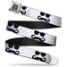 BD Wings Logo CLOSE-UP Full Color Black Silver Seatbelt Belt - Sunglasses & Mustache White/Black Webbing Seatbelt Belts Buckle-Down   