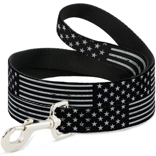 Dog Leash - Americana Stars & Stripes2 Weathered Black/Gray Dog Leashes Buckle-Down   