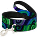 Dog Leash - Tie Dye Swirl Green/Blue/Purple Dog Leashes Buckle-Down   