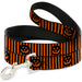 Dog Leash - Jack-o'-Lantern Pumpkin Stripe Orange/Black Dog Leashes Buckle-Down   