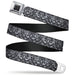 BD Wings Logo CLOSE-UP Full Color Black Silver Seatbelt Belt - Sleeve Skulls Black/Gray Webbing Seatbelt Belts Buckle-Down   