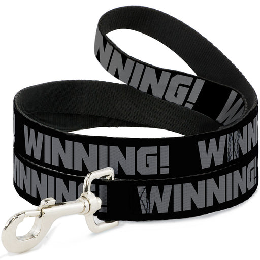 Dog Leash - WINNING! Black/Gray Dog Leashes Buckle-Down   