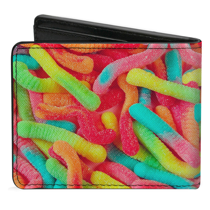 Bi-Fold Wallet - Vivid Sour Worms Stacked Bi-Fold Wallets Buckle-Down   