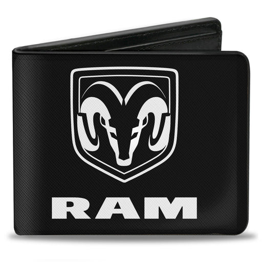 Bi-Fold Wallet - RAM Logo + Americana Camo Black White Red Blue Bi-Fold Wallets Ram   