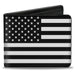 Bi-Fold Wallet - American Flag Black White Bi-Fold Wallets Buckle-Down   