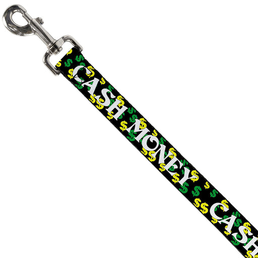 Dog Leash - CASH MONEY w/$$$ Black/White/Yellow/Green Dog Leashes Buckle-Down   