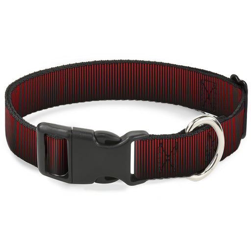 Plastic Clip Collar - Vertical Stripes Transition Black/Red Plastic Clip Collars Buckle-Down   