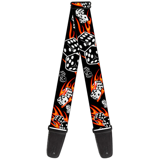 Guitar Strap - Flaming Dice Guitar Straps Buckle-Down   