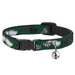 Cat Collar Breakaway - Mustaches Green Sketch Breakaway Cat Collars Buckle-Down   