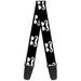 Guitar Strap - Sunglasses & Mustache Black White Guitar Straps Buckle-Down   