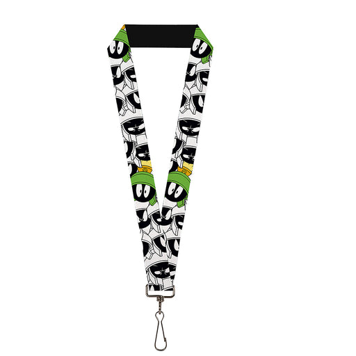 Lanyard - 1.0" - Marvin the Martian Expressions Stacked White Black Green Gold Lanyards Looney Tunes   
