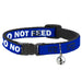 Cat Collar Breakaway - Pet Quote DO NOT FEED Navy White Breakaway Cat Collars Buckle-Down   