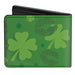Bi-Fold Wallet - KISS ME, I'M IRISH! Clovers Kisses Greens Black Bi-Fold Wallets Buckle-Down   