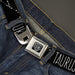 BD Wings Logo CLOSE-UP Full Color Black Silver Seatbelt Belt - Zodiac TAURUS/Constellation Black/White Webbing Seatbelt Belts Buckle-Down   
