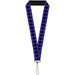 Lanyard - 1.0" - Buffalo Plaid Black Blue Lanyards Buckle-Down   