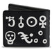 Bi-Fold Wallet - Alchemy Symbols Black White Bi-Fold Wallets Buckle-Down   