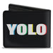 Bi-Fold Wallet - YOLO Black Multi Color Bi-Fold Wallets Buckle-Down   