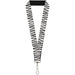 Lanyard - 1.0" - Zig Zag Doodle Black White Lanyards Buckle-Down   