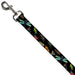 Dog Leash - Insects Scattered CLOSE-UP Black Dog Leashes Buckle-Down   