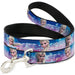 Dog Leash - Elsa the Snow Queen Poses/Castle & Snowy Mountains Blue-Pink Fade Dog Leashes Disney   