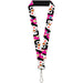 Lanyard - 1.0" - Penguins w Cupcakes Fuchsia Multi Color Lanyards Buckle-Down   