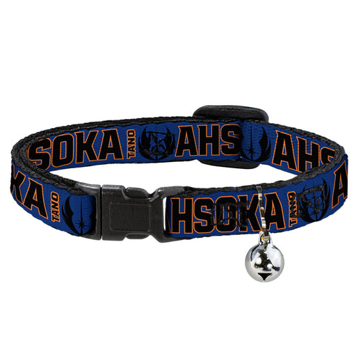 Cat Collar Breakaway - Star Wars TANO AHSOKA Pose Jedi Order Insignia Blues Gray Breakaway Cat Collars Star Wars   