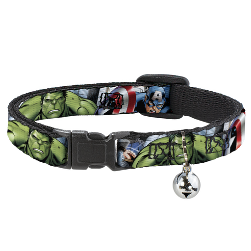 MARVEL AVENGERS Cat Collar Breakaway - Marvel Avengers Superheroes CLOSE-UP Breakaway Cat Collars Marvel Comics   