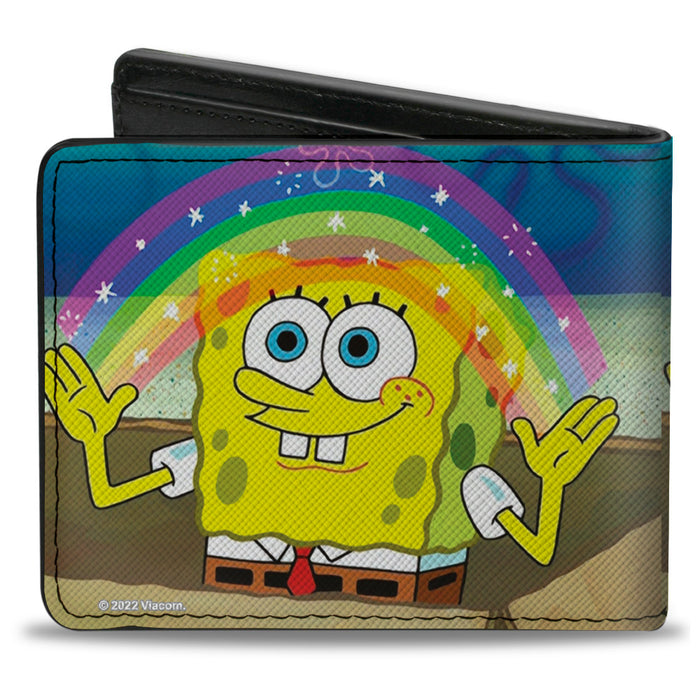 Bi-Fold Wallet - SpongeBob SquarePants Imagination Smiling Rainbow Pose Bi-Fold Wallets Nickelodeon   