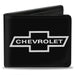 Bi-Fold Wallet - 1965 CHEVROLET Bowtie Black White Bi-Fold Wallets GM General Motors   