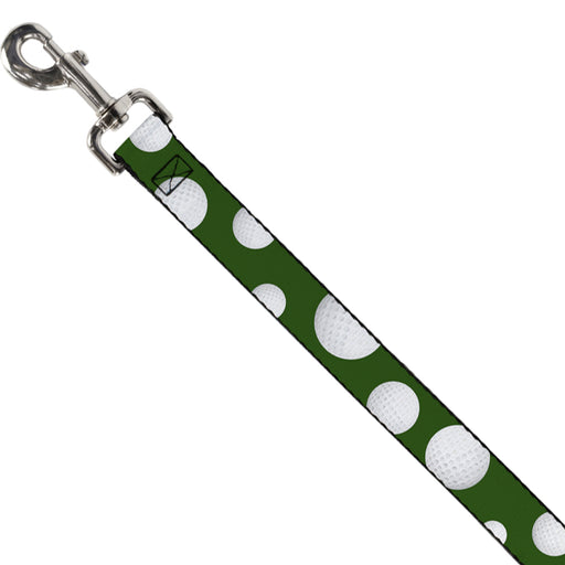 Dog Leash - Golf Balls Scattered Green/White Dog Leashes Buckle-Down   