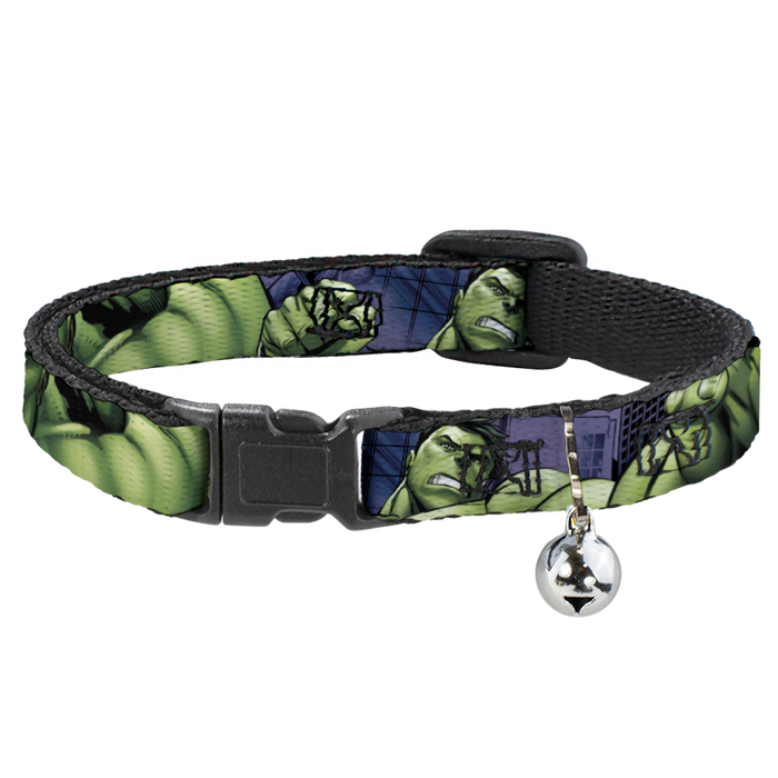 MARVEL AVENGERS Cat Collar Breakaway - Marvel Hulk CLOSE-UP Poses Breakaway Cat Collars Marvel Comics   