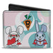Bi-Fold Wallet - Bunny Superhero Multi Pastel Bi-Fold Wallets Buckle-Down   
