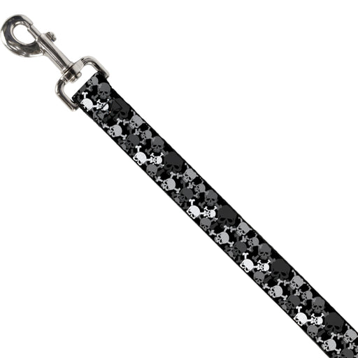 Dog Leash - Multi Top Skulls Stacked Blak/Gray/White Dog Leashes Buckle-Down   