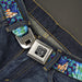 BD Wings Logo CLOSE-UP Full Color Black Silver Seatbelt Belt - TJ-Blue Hair Webbing Seatbelt Belts Buckle-Down   