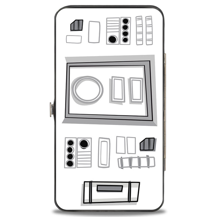 Hinged Wallet - Star Wars Stormtrooper Face + Parts2 White Grays Black Hinged Wallets Star Wars   