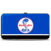 Hinged Wallet - SHELBY Tiffany Split Stripe Blue Red White Black Hinged Wallets Carroll Shelby   