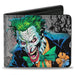 Bi-Fold Wallet - Joker Smiling Gun BANG Alley Pose CLOSE-UP Bi-Fold Wallets DC Comics   