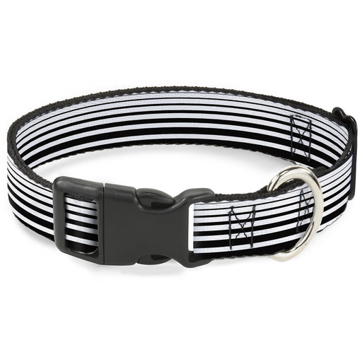 Plastic Clip Collar - Stripe Transition Black/White Plastic Clip Collars Buckle-Down   