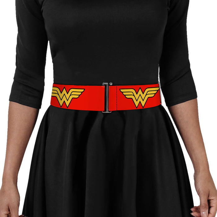 Cinch Waist Belt - Wonder Woman Logo Red Womens Cinch Waist Belts DC Comics   