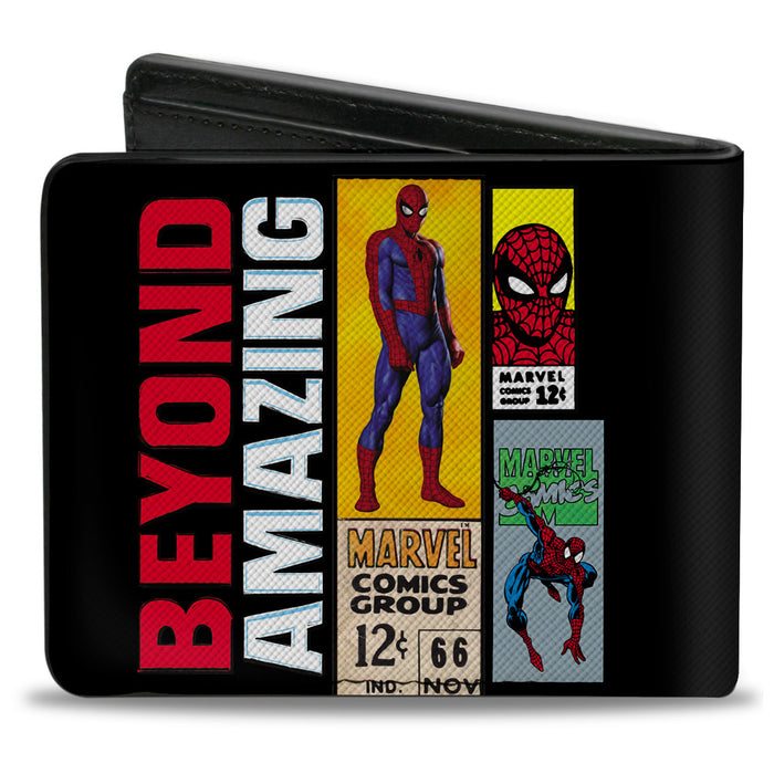 SPIDER-MAN BEYOND AMAZING Bi-Fold Wallet - Marvel Comics Spider-Man BEYOND AMAZING Comics Collage Bi-Fold Wallets Marvel Comics   