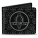 Bi-Fold Wallet - SHELBY Cobra Center Monogram Black Gray Bi-Fold Wallets Carroll Shelby   