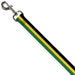 Dog Leash - Stripes Black/Yellow/Green Dog Leashes Buckle-Down   