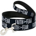 Dog Leash - FAITH Greater Than FEAR Navy Blue/White Dog Leashes Buckle-Down   