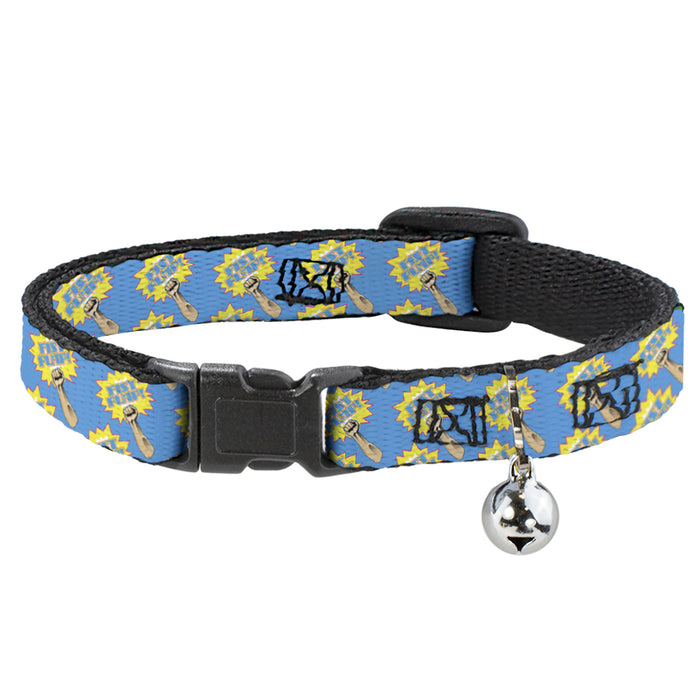 Cat Collar Breakaway - Fist Pump Baby Blue Yellow Breakaway Cat Collars Buckle-Down   