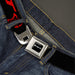 SRT Logo Full Color Black White Seatbelt Belt - Dodge SRT Hellcat Logo CLOSE-UP Black/Red Webbing Seatbelt Belts Dodge   